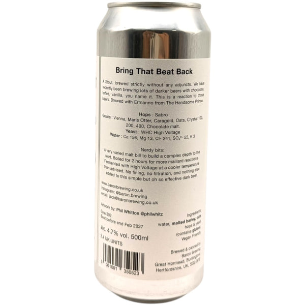 Baron Brewing Bring That Beat Back