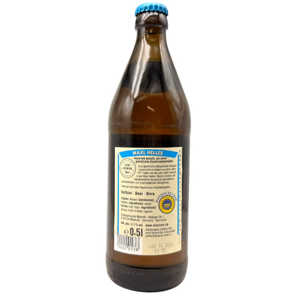 Schlossbrauerei Maxlrain Maxlrainer Maxl Helles