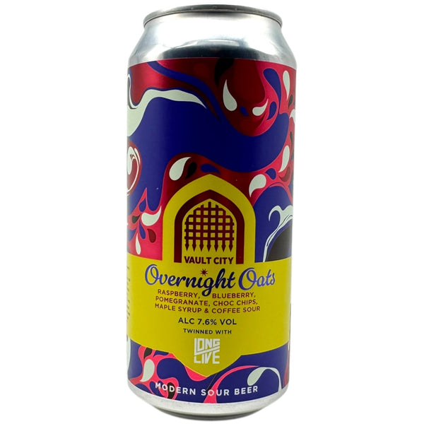 Vault City Overnight Oats: Raspberry, Blueberry, Pomegranate, Chocolate Chips, Maple Syrup & Coffee