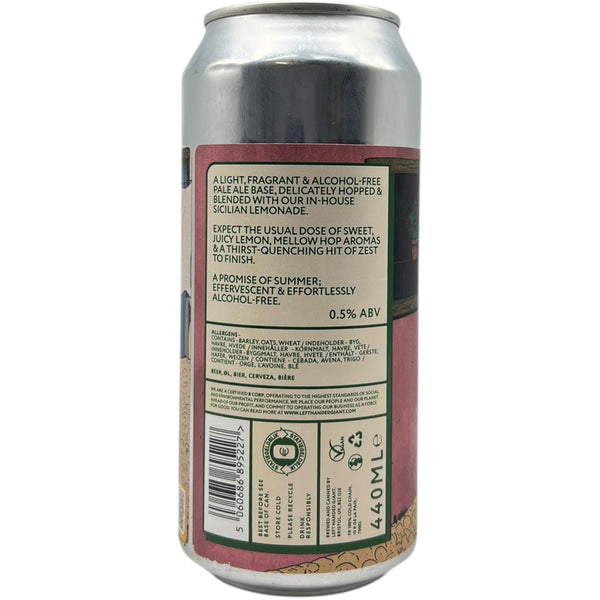 Left Handed Giant Radler Sicilian Lemon (Radler)