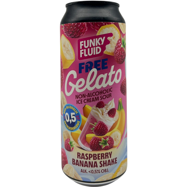 Funky Fluid Free Gelato: Raspberry & Banana Shake