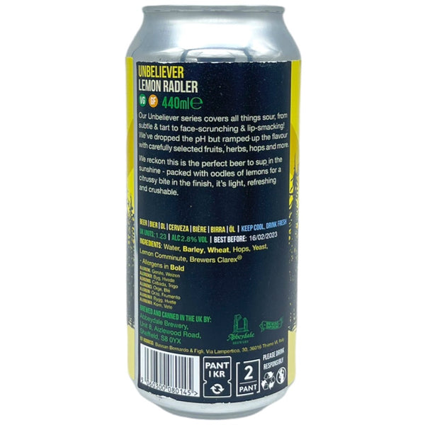 Abbeydale Brewery Unbeliever: Lemon Radler