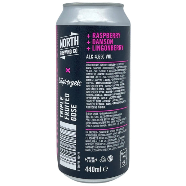 North x Stigbergets Triple Fruited Gose Damson Lingonberry and Raspberry