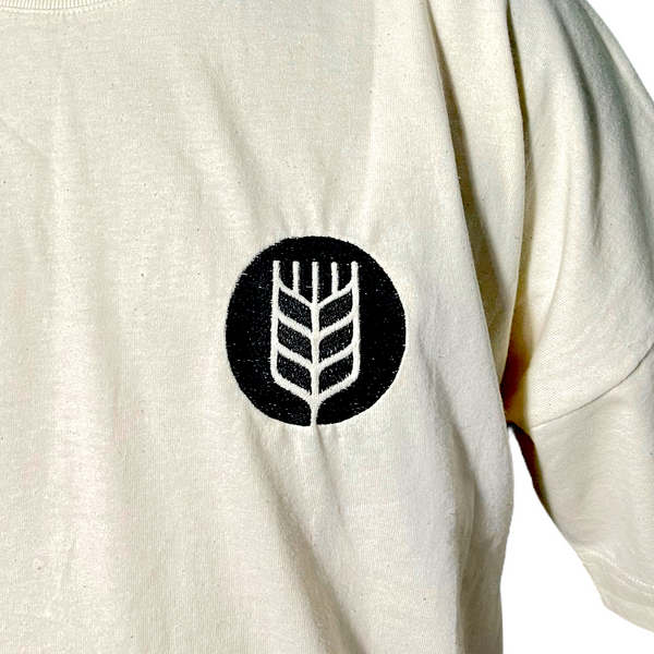 Beer Shop Wheat Logo Unisex Oversized High Neck T-Shirt