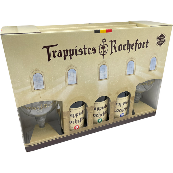 Trappistes Rochefort Gift Pack (3x330ml + 2 glasses) (local delivery or collection only)