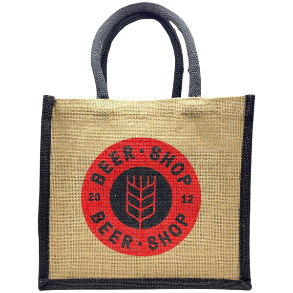 Beer Shop Orange Logo Jute Bag